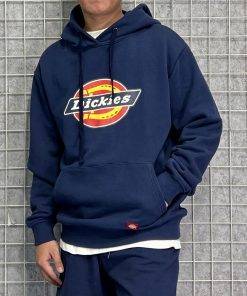 Áo khoác hoodie Dickies màu xanh đen logo in basic chính hãng - áo khoác nỉ