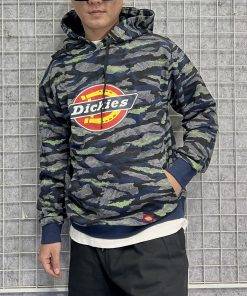Áo khoác hoodie Dickies màu camo logo basic lớn chính hãng - áo khoác nỉ