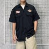 Áo sơ mi kaki Dickies tay ngắn túi ngực 2 logo thêu chính hãng