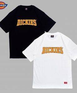 Áo thun nam nữ unisex Dickies logo chữ cam, chất cotton 100% chính hãng