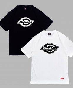 Áo thun nam nữ unisex Dickies logo basic đen trắng, chất cotton 100% chính hãng