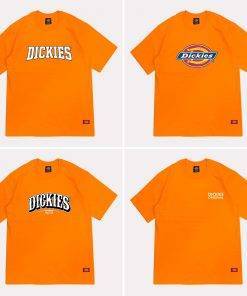 Áo thun nam nữ unisex Dickies tổng hợp các mẫu màu cam, chất cotton 100% chính hãng