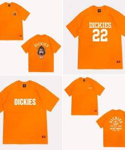 Áo thun nam nữ unisex Dickies tổng hợp các mẫu màu cam, chất cotton 100% chính hãng