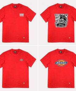 Áo thun nam nữ unisex Dickies tổng hợp các mẫu màu đỏ , chất cotton 100% chính hãng