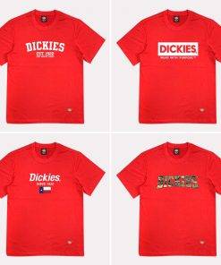 Áo thun nam nữ unisex Dickies tổng hợp các mẫu màu đỏ , chất cotton 100% chính hãng