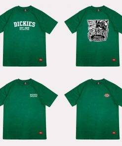 Áo thun nam nữ unisex Dickies tổng hợp các mẫu màu xanh lá  , chất cotton 100% chính hãng
