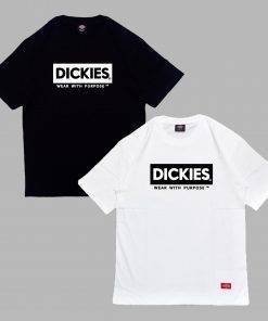 Áo thun nam nữ unisex Dickies logo chữ nhật, chất cotton 100% chính hãng