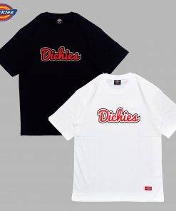 Áo thun nam nữ unisex Dickies logo chữ đỏ, chất cotton 100% chính hãng