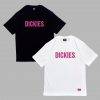 Áo thun nam nữ unisex Dickies logo chữ Dickies hồng chất cotton 100% chính hãng