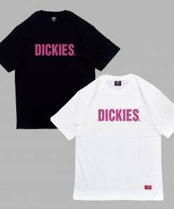 Áo thun nam nữ unisex Dickies logo chữ Dickies hồng chất cotton 100% chính hãng