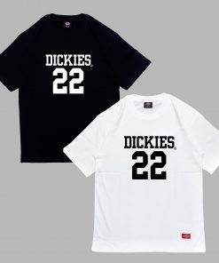 Áo thun nam nữ unisex Dickies logo chữ số 22 , chất cotton 100% chính hãng