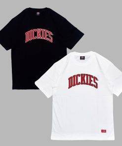 Áo thun nam nữ unisex Dickies logo chữ cong đỏ, chất cotton 100% chính hãng