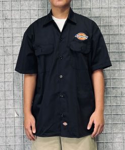 Áo sơ mi kaki Dickies tay ngắn túi ngực 1 logo thêu chính hãng