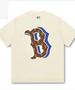 Áo thun Unisex MLB (Màu kem) hottrend nhiều mẫu form rộng vãi dày dặn