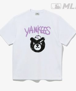 Áo thun Unisex MLB (Màu trắng) hottrend nhiều mẫu form rộng vãi dày dặn